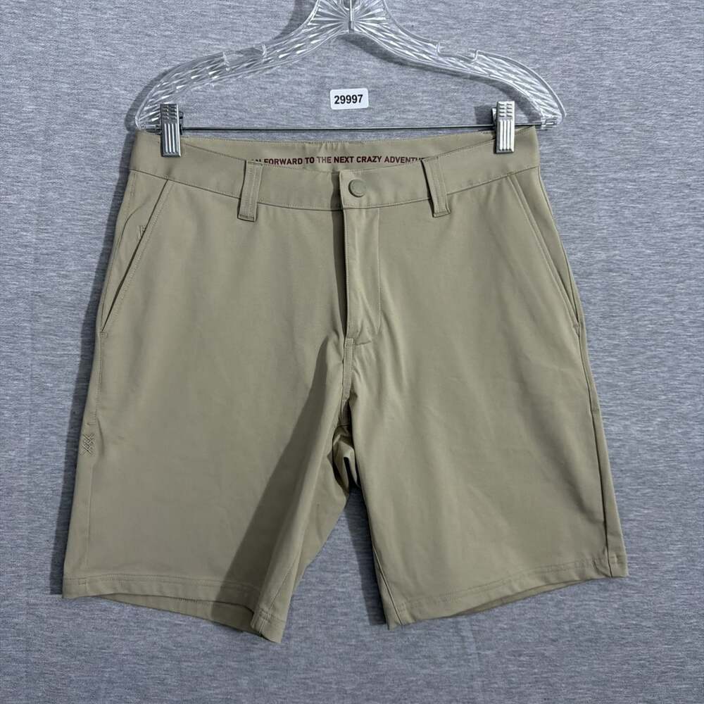 Rhone Men's Size 30 Beige UPF 50+ 9" Inseam Commuter Performance Shorts